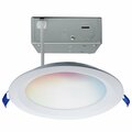 Satco 12W LED DW LP Regress Baffle DL 6 in. Rnd - Starfish IOT Tunable White and RGB 120V 90 CRI White S11566